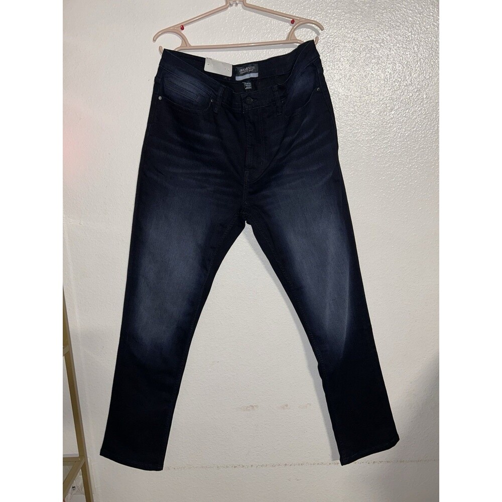 NWT Kenneth Cole Awearness Men's Slim-Fit Chillflex Dark Blue Jeans Sz 36x32
